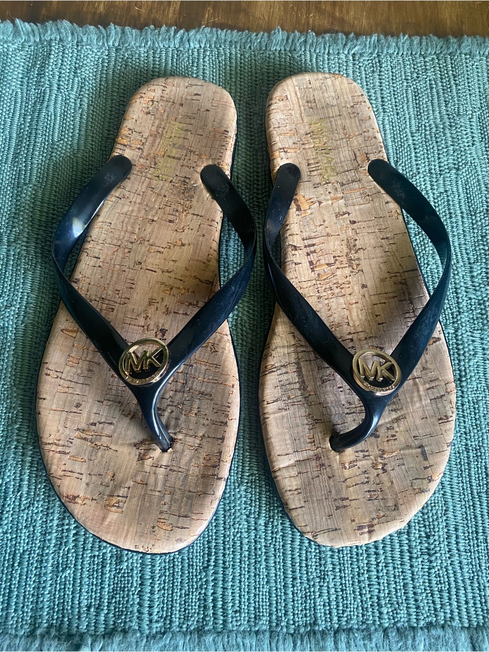 MICHAEL KORS Jelly Thong Cork Flip flops-Black